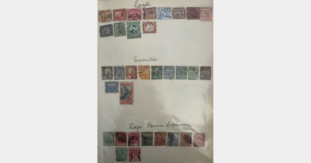 Afrique & Colonies – lot de timbres anciens Égypte, Tunisie, Maroc, Afrique du Sud & colonies
