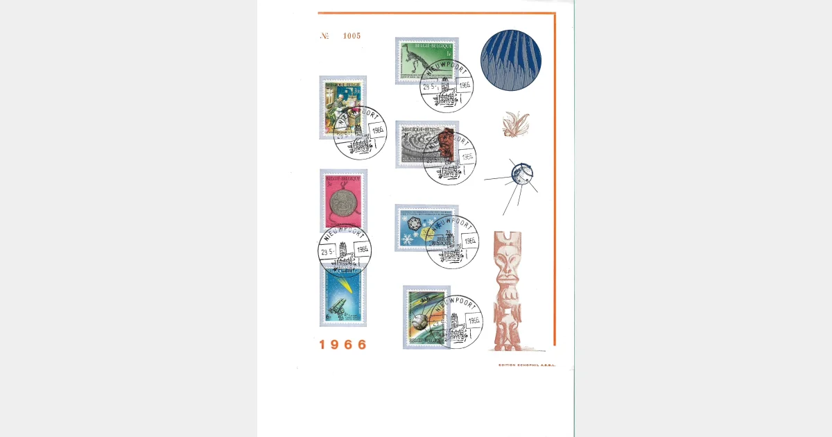 Belgique 1966 – Patrimoine scientifique – Document Premier Jour (FDC) Nieuwpoort – TB état