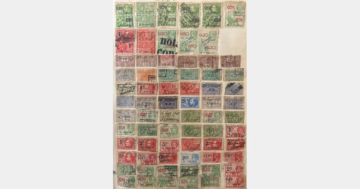 Belgique – Timbres fiscaux anciens XIXe (dimension, francs, Tournai) + divers – Lot