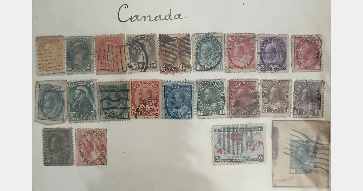 Canada – lot de timbres anciens Victoria, Edward VII, George V + Noël 1898