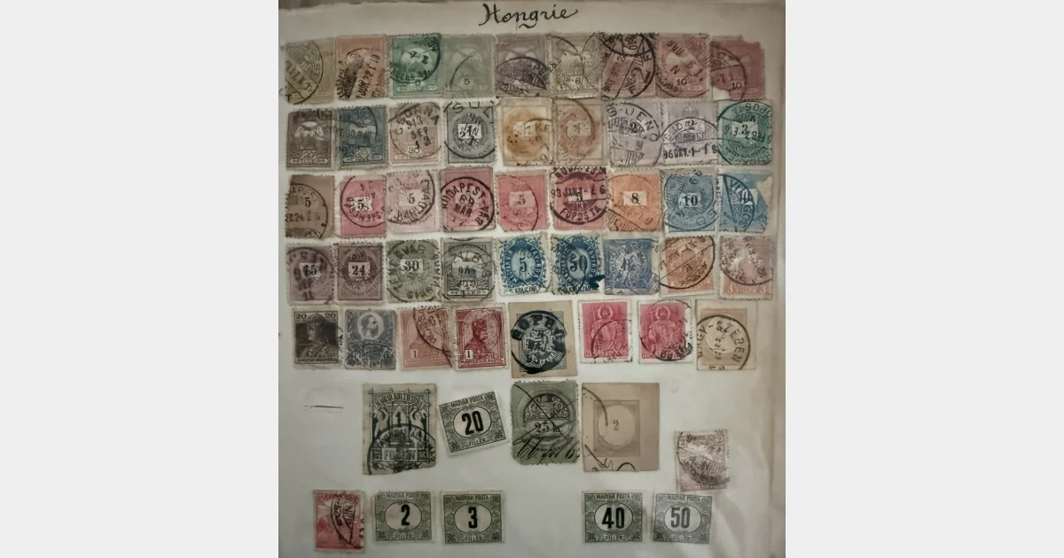 Hongrie – Lot de timbres anciens Magyar Posta – classiques & fiscaux – oblitérés