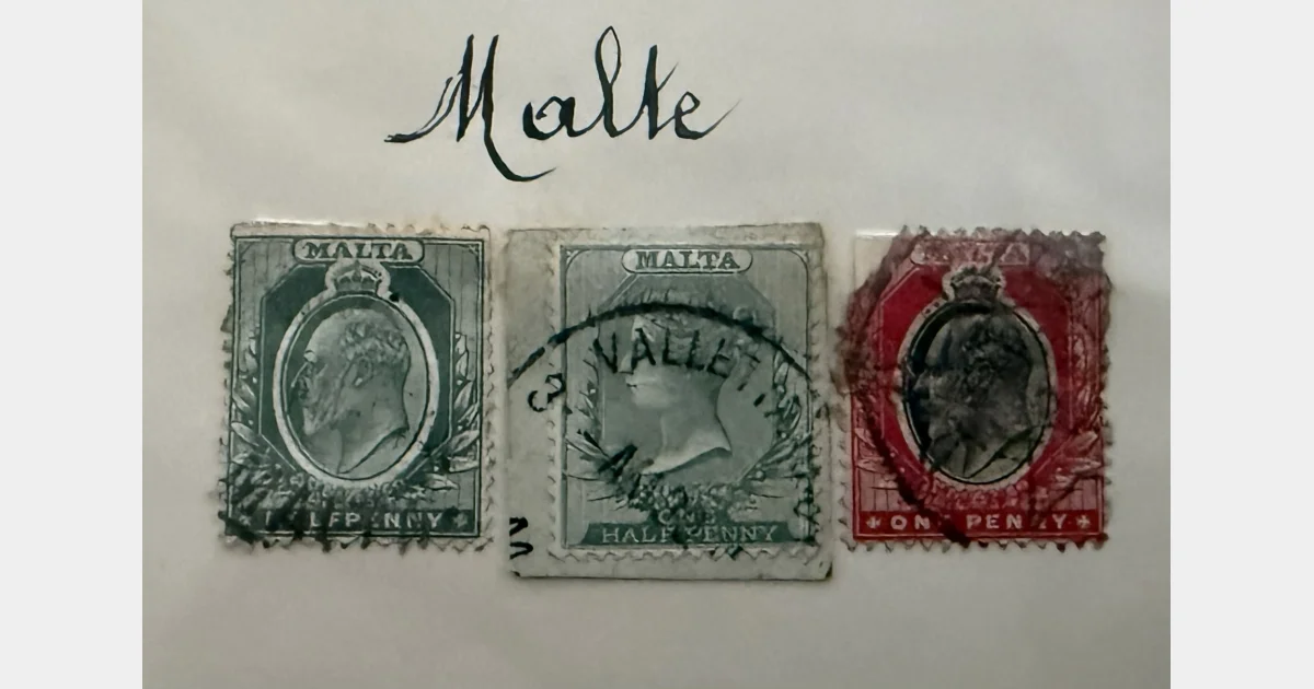 Malte – 3 timbres anciens Edward VII (½d & 1d) – oblitérés – début XXe
