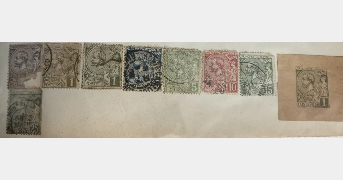 Monaco – lot de timbres anciens Prince Albert Ier (Semeuse / type Mouchon)