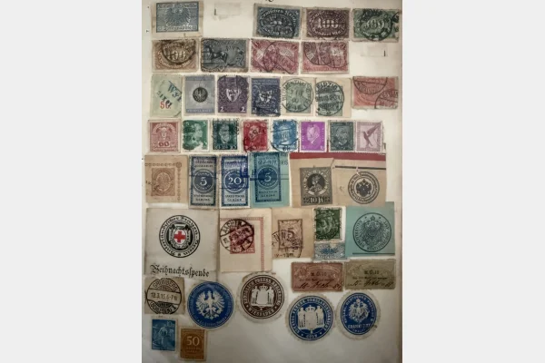 Allemagne – Lot timbres fiscaux, télégraphe, vignettes & cachets