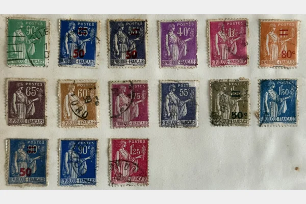 France – Lot de timbres anciens (Semeuse, Sage, fiscaux, télégraphe) – fin XIXe / début XXe