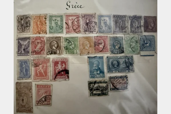 Grèce – Lot de timbres anciens (Hermès, classiques, République)
