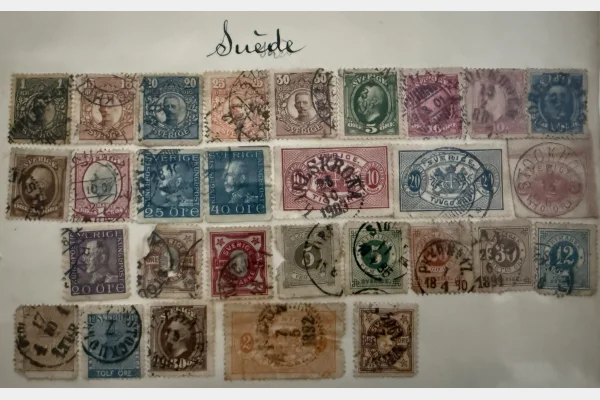 Scandinavie – Lot de timbres anciens Norvège & Suède – classiques & anciens