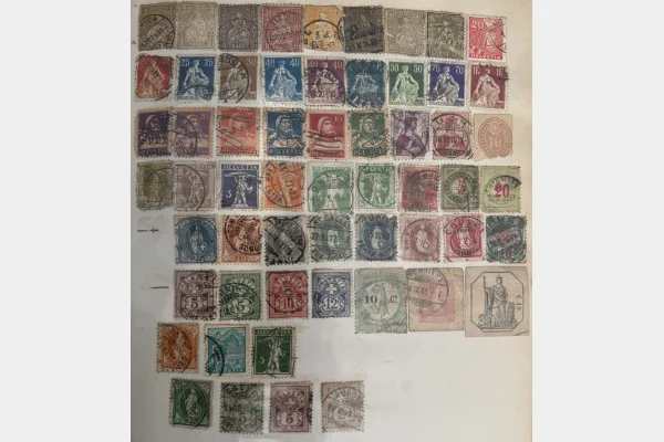 Suisse (Helvetia) – important lot de timbres classiques et semi-modernes