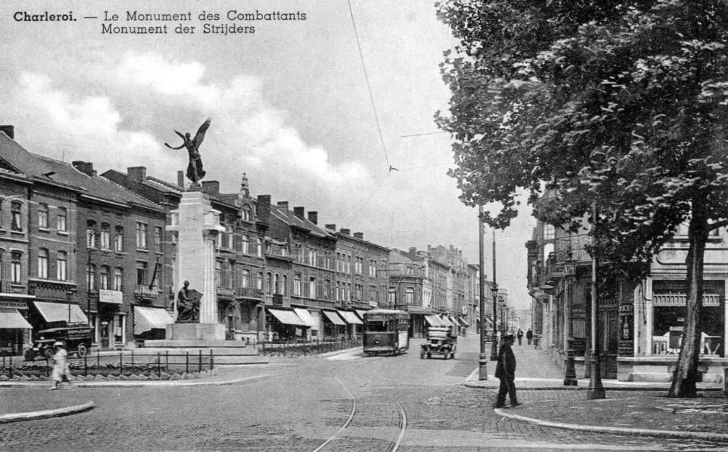 L’Avenue de Waterloo et son monument aux combattants | Avenue de Waterloo, Charleroi