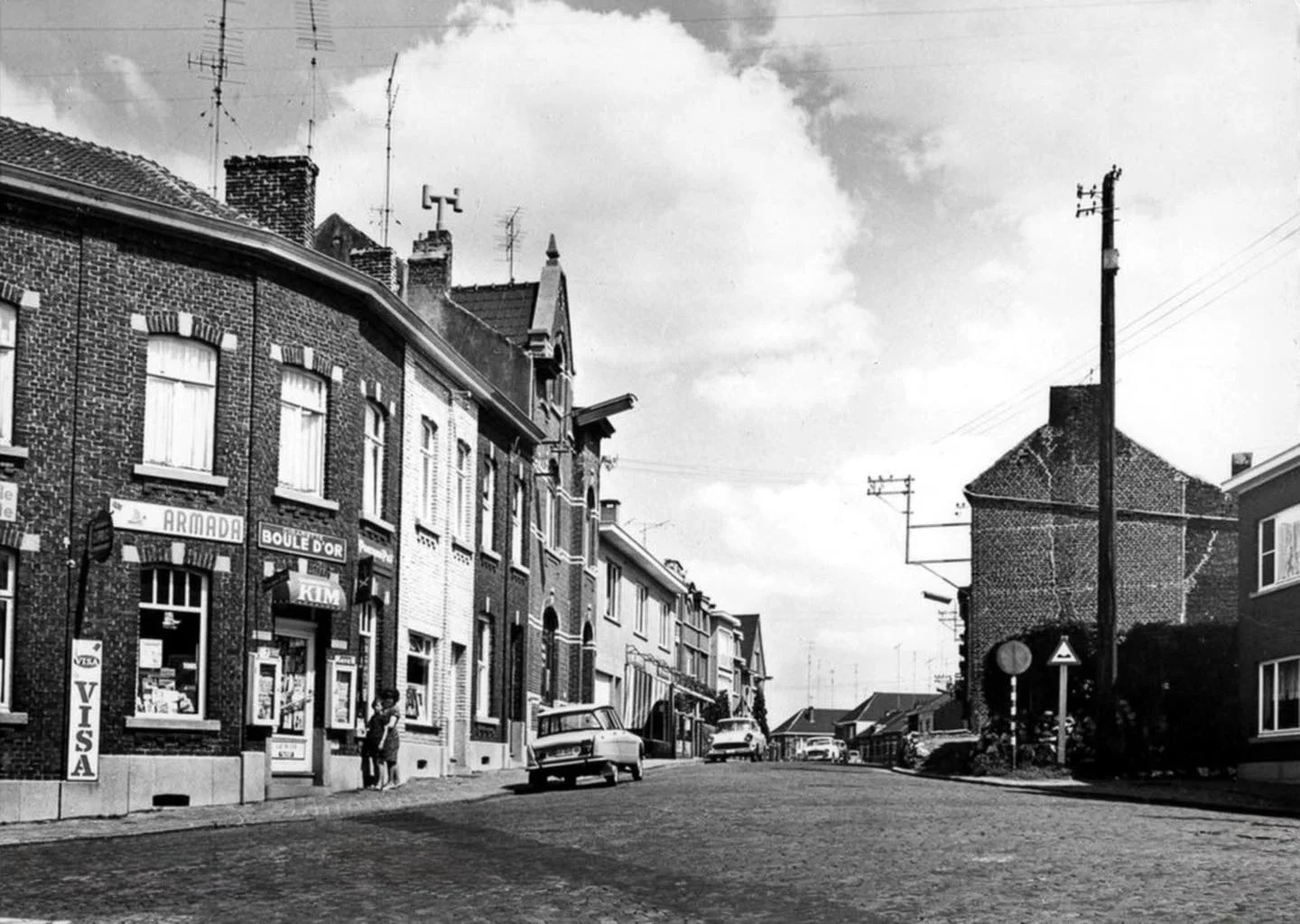 Quatre-Bras (croisement de la rue du Bierchamps et la rue des Francs) | Rue du Bierchamps, Marcinelle | 1960 - 1970