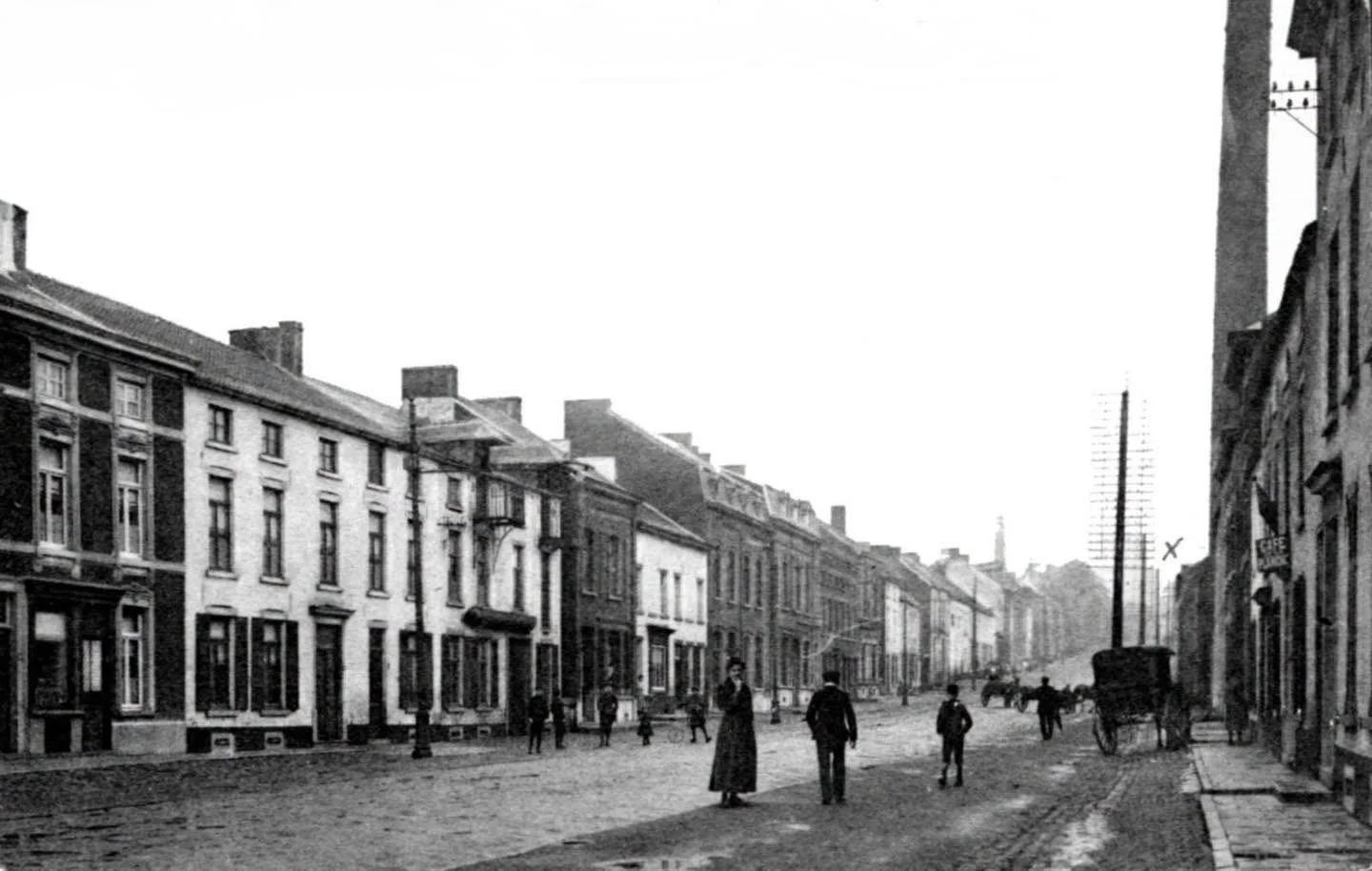 Rue de Bruxelles à Dampremy | Chaussée de Bruxelles, Dampremy | 1912